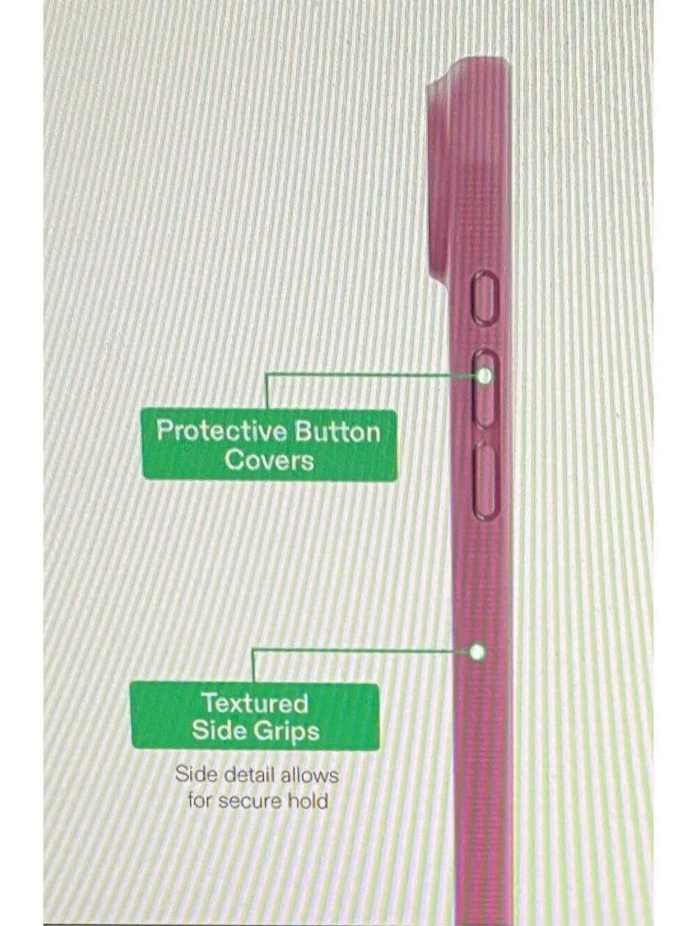 Onn Case with Kickstand for iPhone 17 Air Pink/Frosted Clear